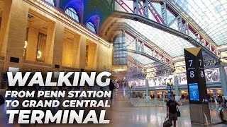 Walking NYC  Penn Station to Times Square amp Grand Central Terminal July 2021 [upl. by Mack]