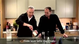 aerolatte  milk frother makes three layer caffè latte macchiato [upl. by Danika]