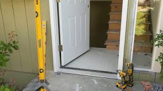 Jeld Wen Front Door Installation  Really crappy products and craftsmanship PART 1 [upl. by Adnahs]