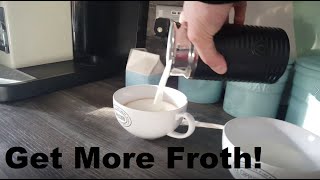 How to Get More Froth from Your Nespresso Coffee Aeroccino  Nespresso tips and help [upl. by Meli]