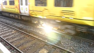 Merseyrail 507 009 making arcs at Birkdale station [upl. by Aleb]