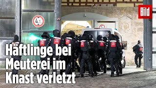 Gefängnismeuterei Polizei stürmt Knast in Thüringen  JVA Untermaßfeld [upl. by Adnarram362]